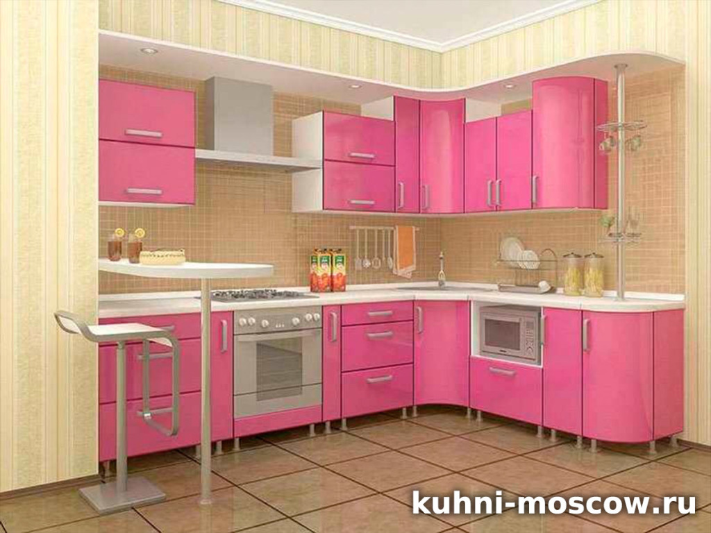 Розовая кухня Дария